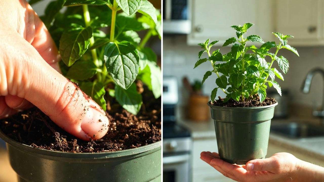 How to check when to water Vietnamese mint – finger test and pot lift method