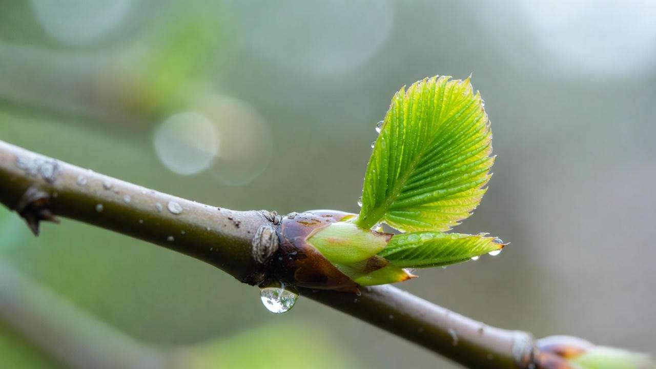 Fresh healthy new growth on houseplant after successful treatment of black leaf spots