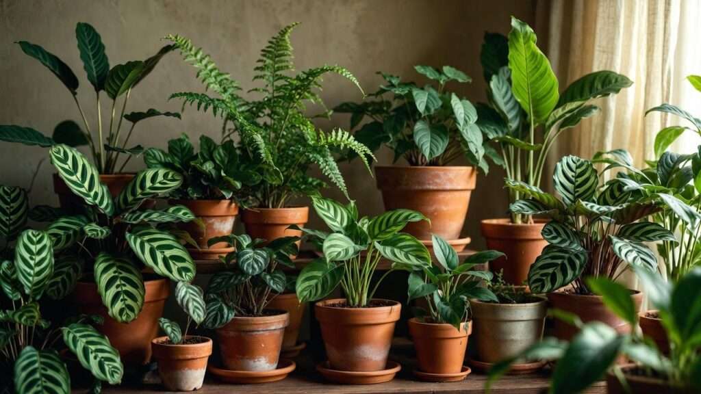 assorted foliage plant