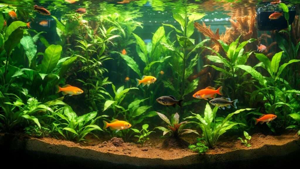 dirt planted aquarium