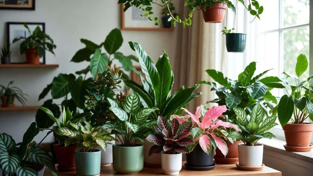 green plant pink leaves