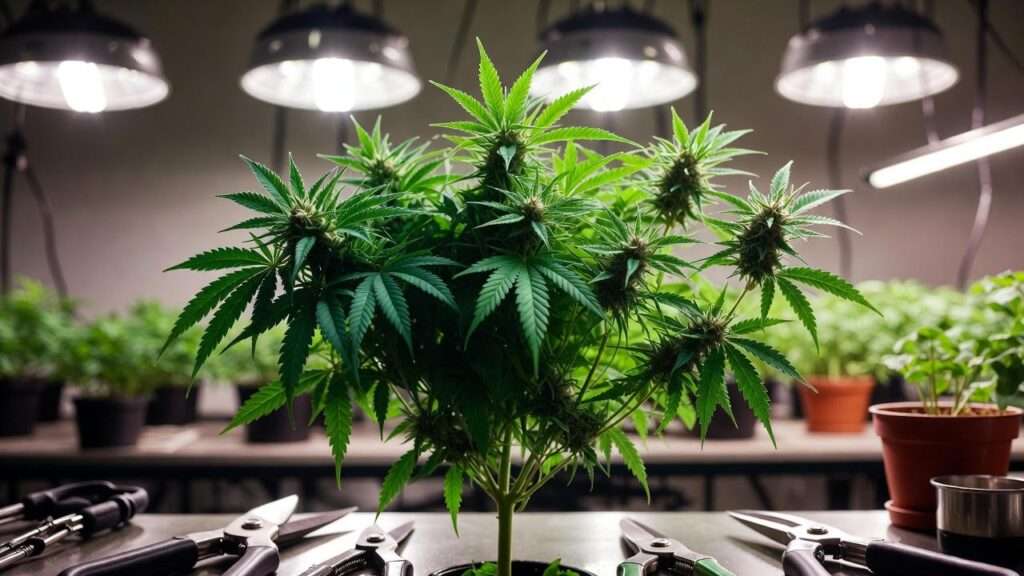 how to harvest half a weed plant