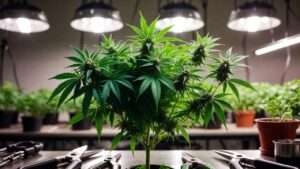 how to harvest half a weed plant