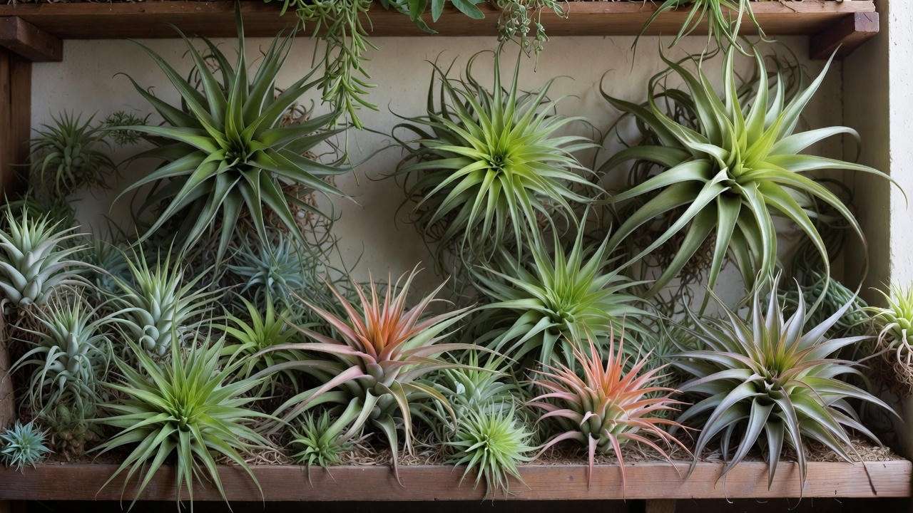 ollection of majestic large air plants in a beautiful home display
