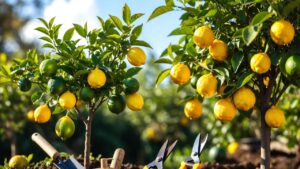lime tree and lemon tree