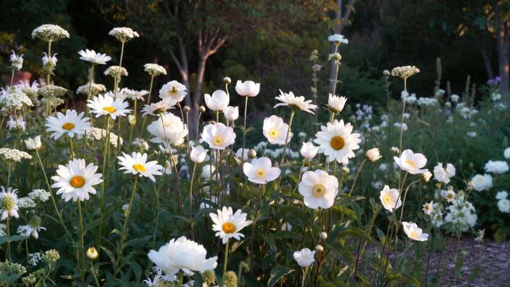 white flower perennial plant