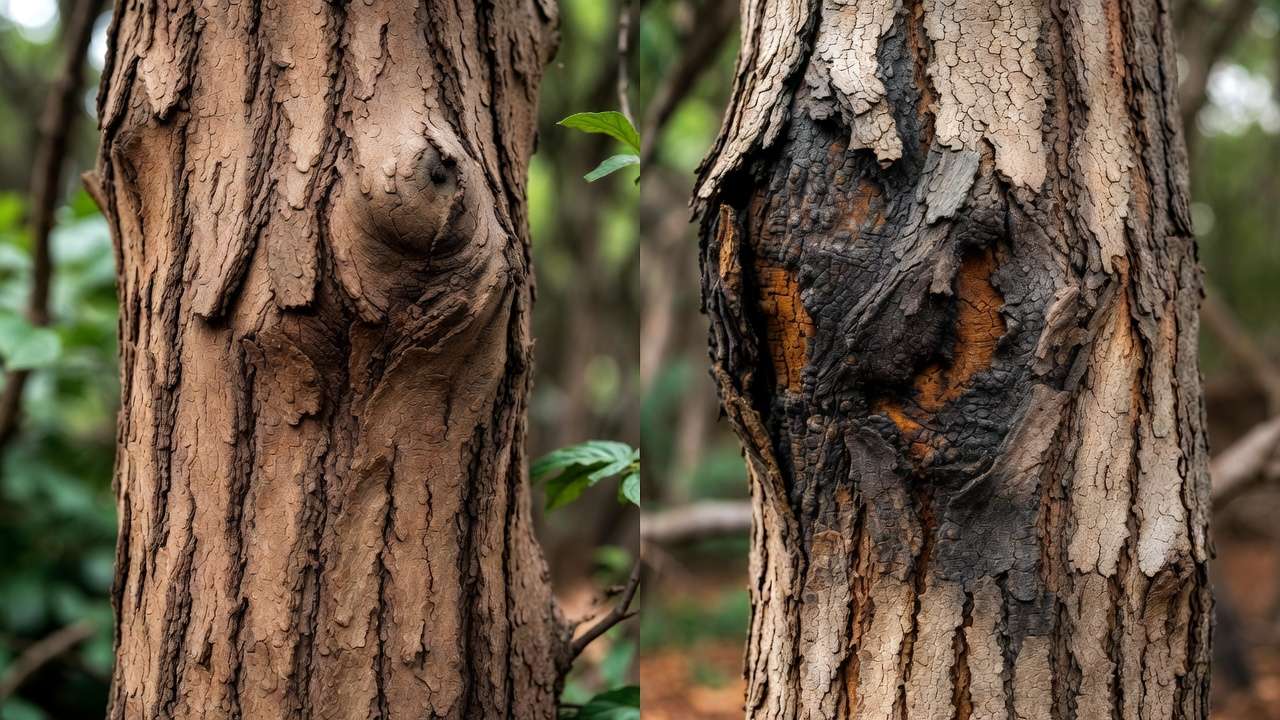How to Identify Cankers on Tree Bark