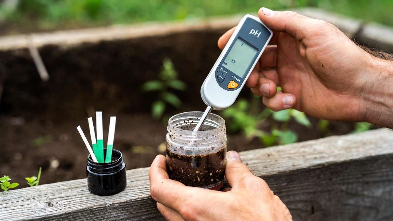 Step-by-step pH testing of worm compost bin using digital meter and slurry method