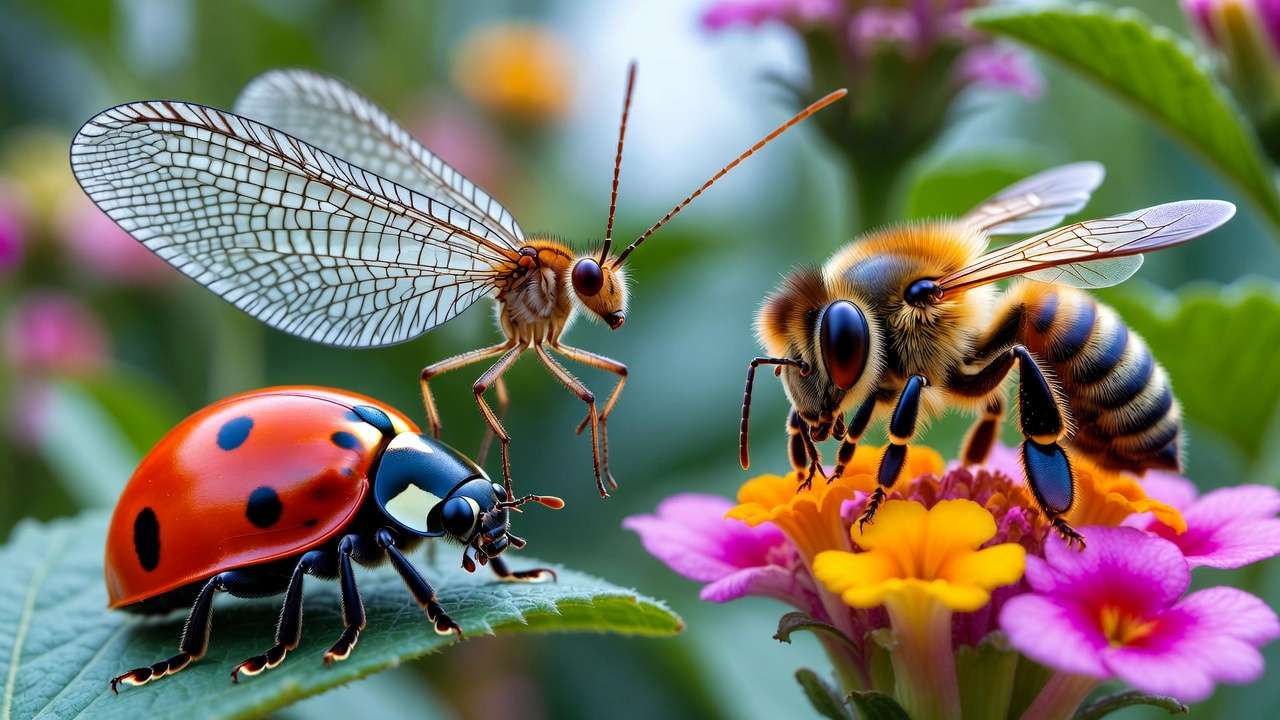 Integrated Pest Management in action: natural controls like hand-picking and beneficial insects for sustainable gardening