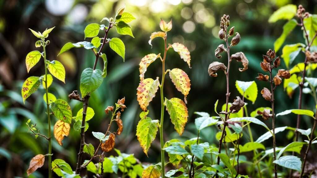 fungal vs. bacterial infections in plants