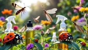 integrating beneficial insects with organic sprays