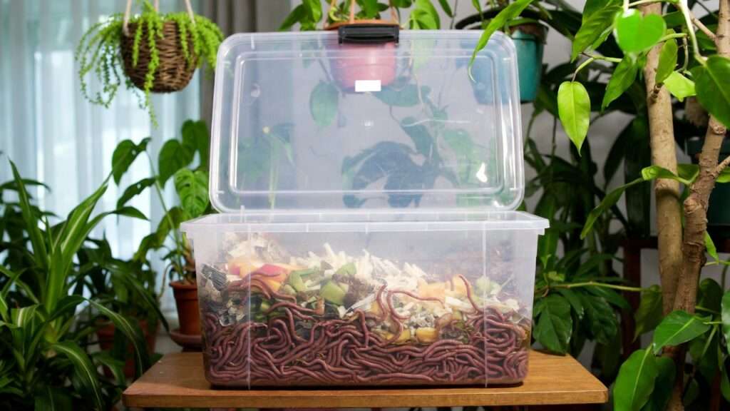 setting up a worm bin at home