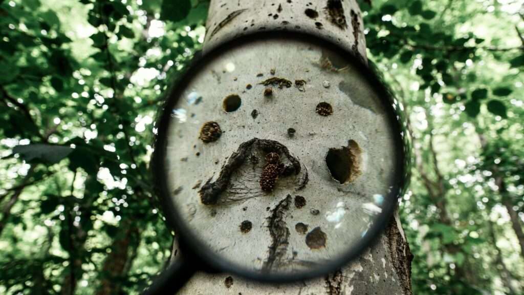signs of insect infestation in tree bark