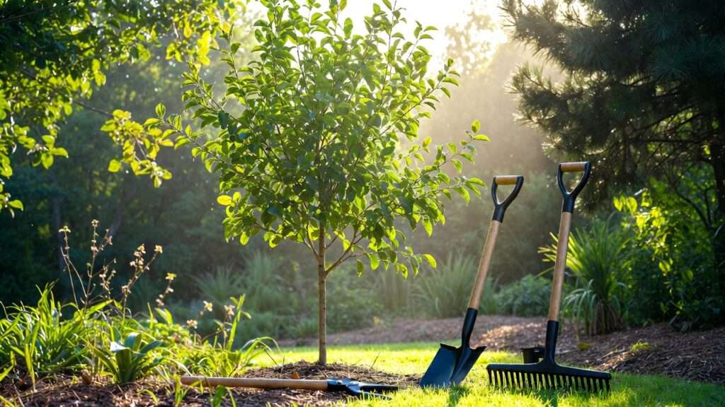 transitioning indoor-grown trees outdoors