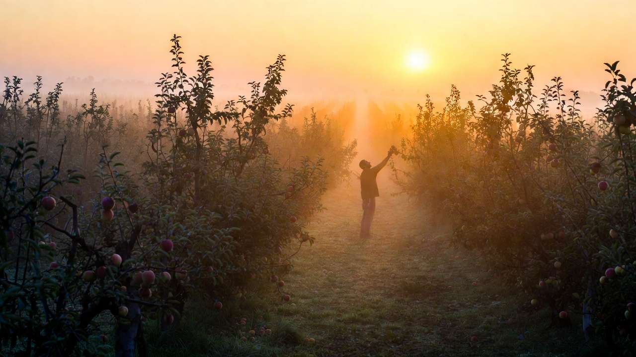 Early morning harvest in cool conditions to minimize bruising on home-grown fruit