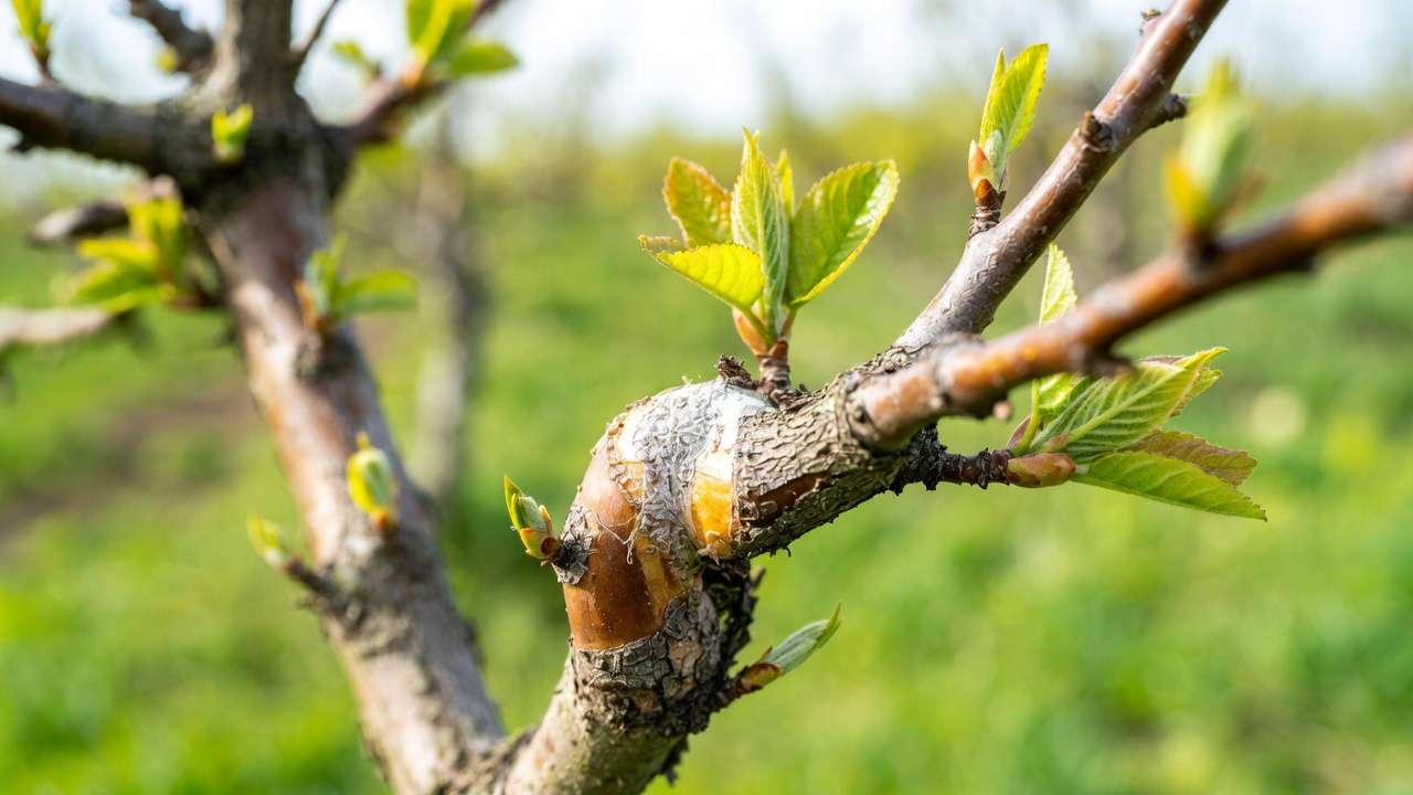 Successful fruit tree graft union with strong callus formation and new growth after proper timing