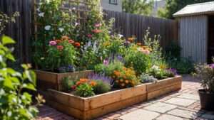 building raised flower beds in limited space