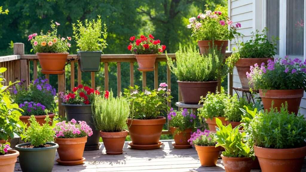 container gardening on patios and decks