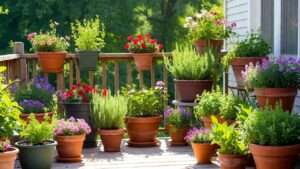 container gardening on patios and decks