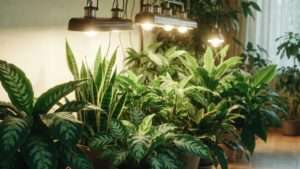 grow lights for air-purifying plants