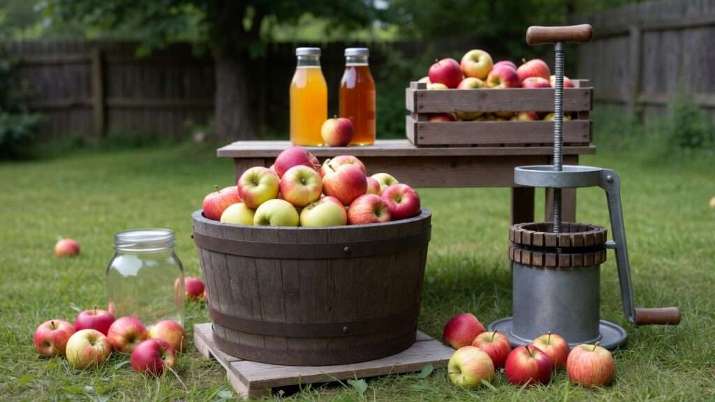 juice and cider making from homegrown apples