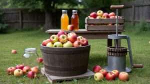 juice and cider making from homegrown apples