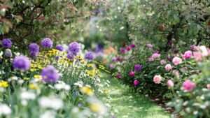 pollinator-friendly garden plants near orchards