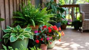 shade-loving container plants