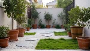 using gravel vs. grass in minimal spaces