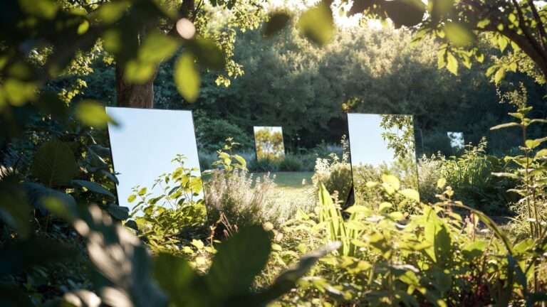 Using Mirrors in Garden Design to Brighten Plants & Add Depth