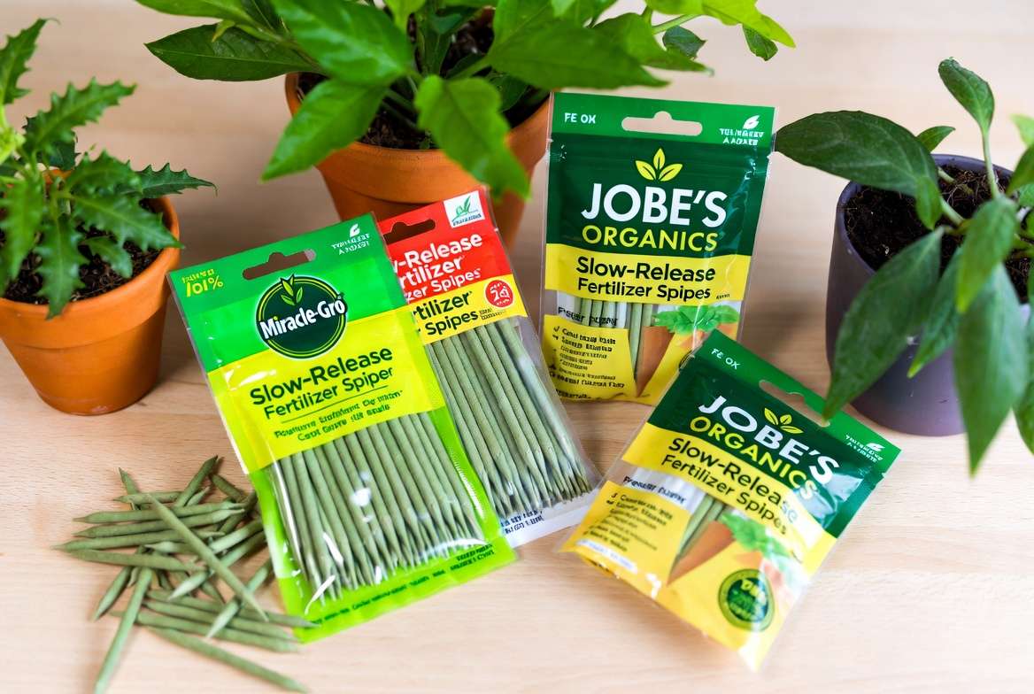 Best slow-release fertilizer spikes for indoor plants including Miracle-Gro and Jobeβs Organics produc
