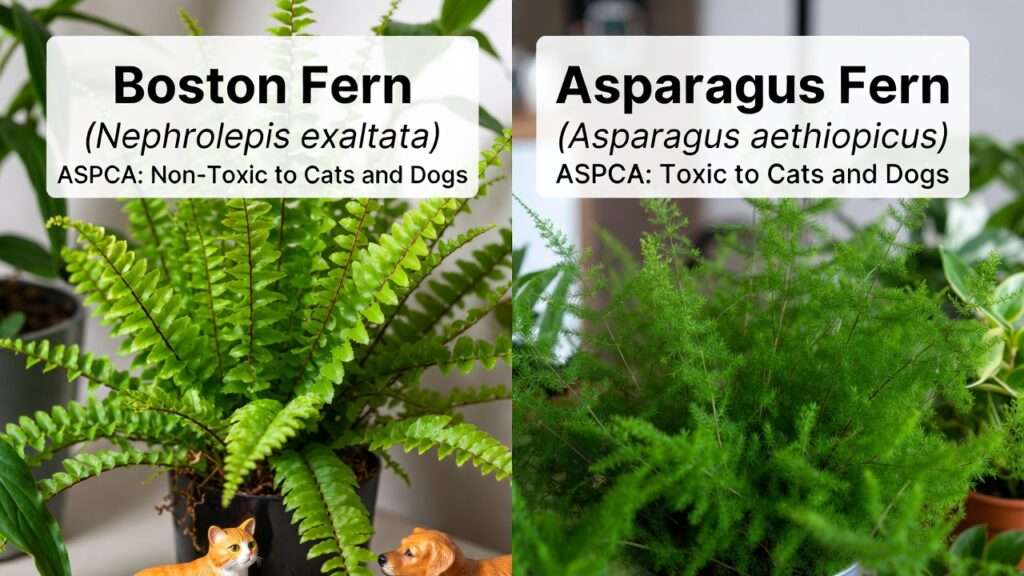 Boston fern vs. Asparagus fern toxicity