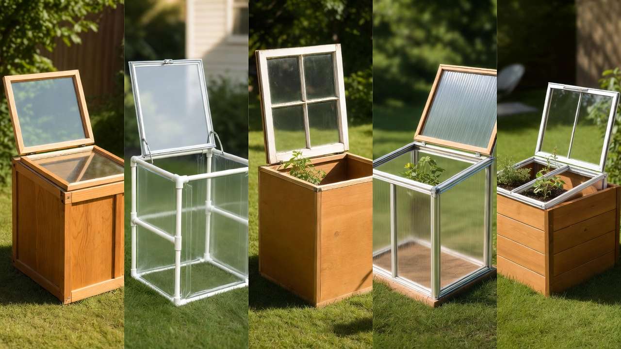 Different types of cold frames for using cold frames to extend growing season – wood, PVC, polycarbonate comparison