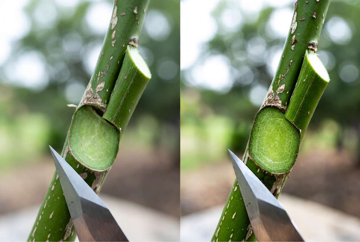 correct vs incorrect cambium alignment in grafting close-up to avoid common grafting mistakes