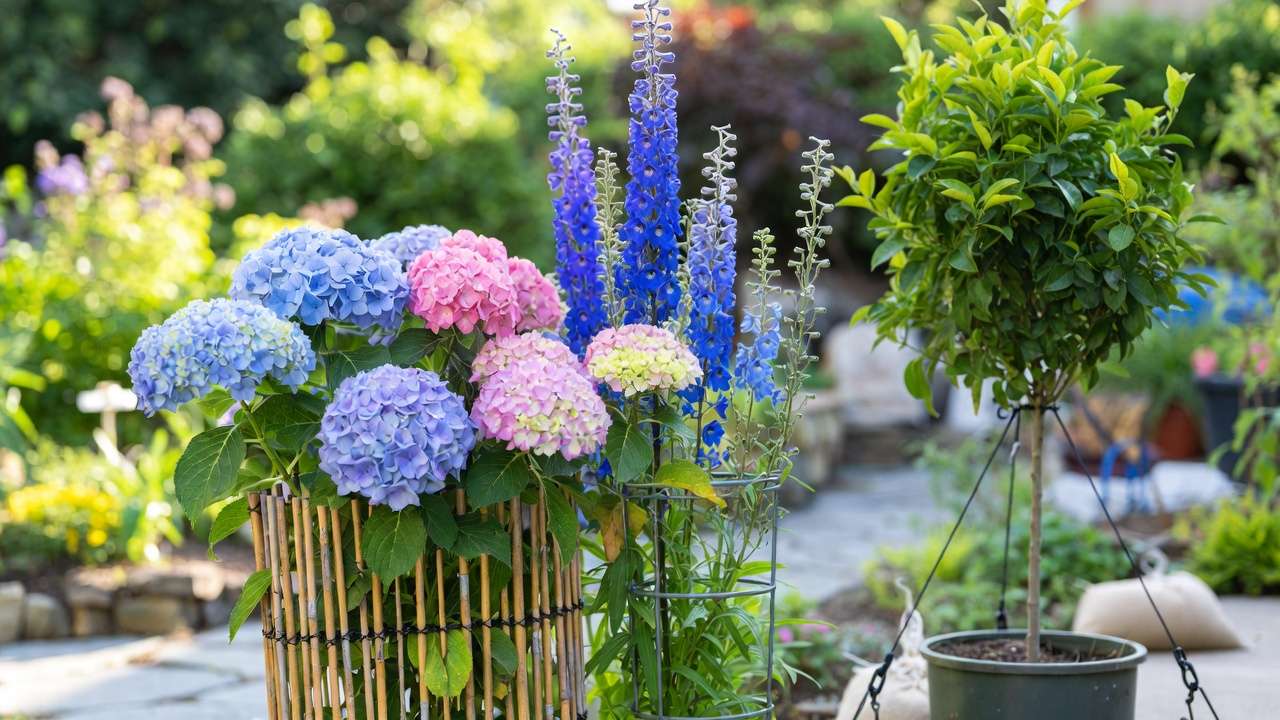 special storm-proof staking techniques for tall shrubs perennials and container plants
