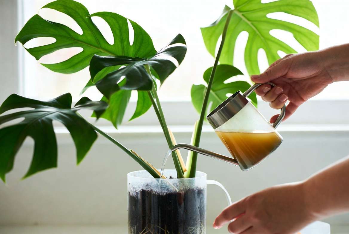 Proper way to apply liquid fertilizer to indoor houseplants