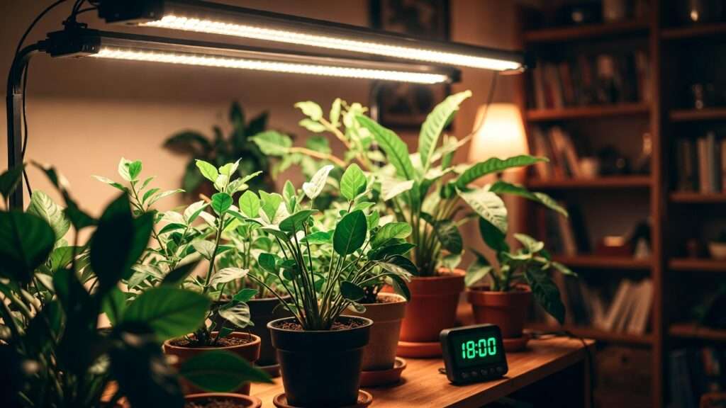 artificial lighting schedule for indoor plants