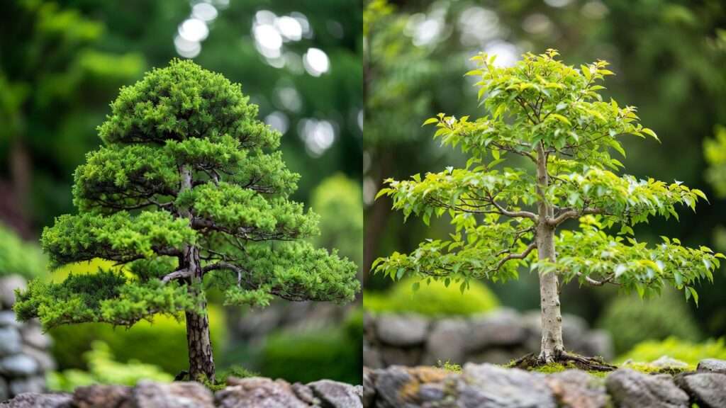 formal upright vs. informal upright bonsai forms