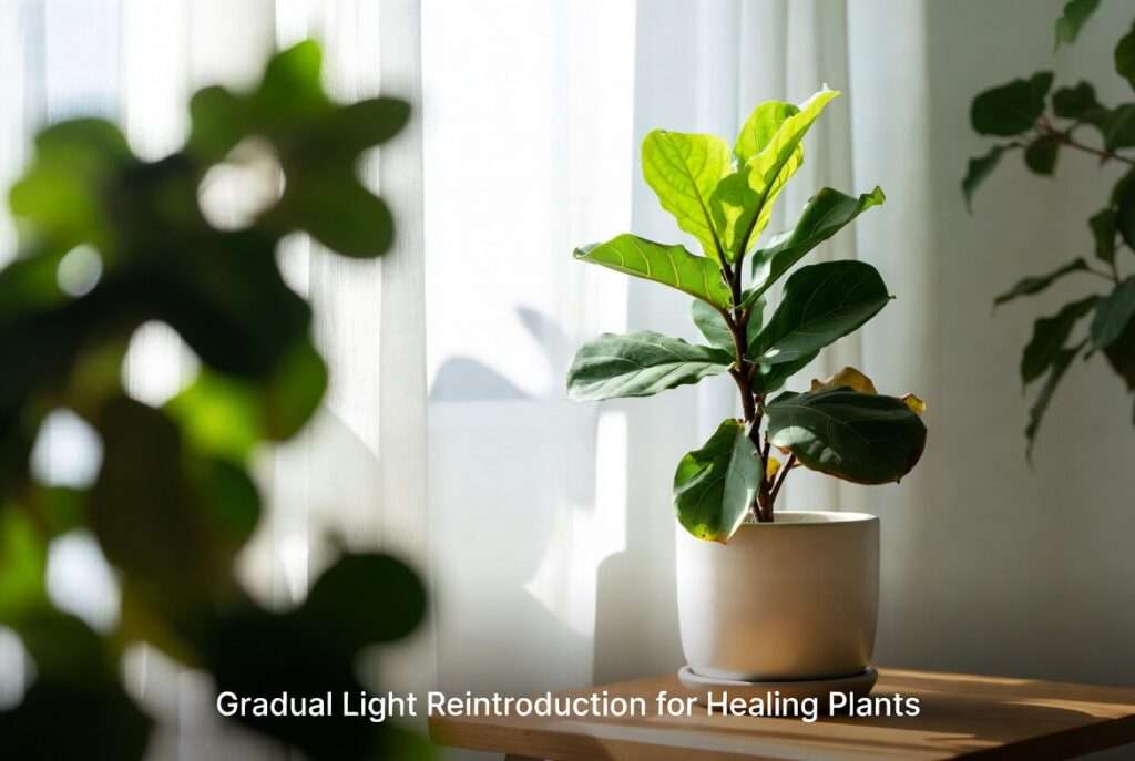 gradual light reintroduction for healing plants