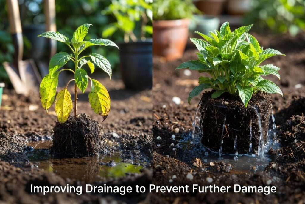 improving drainage to prevent further damage