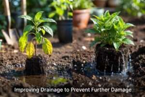 improving drainage to prevent further damage