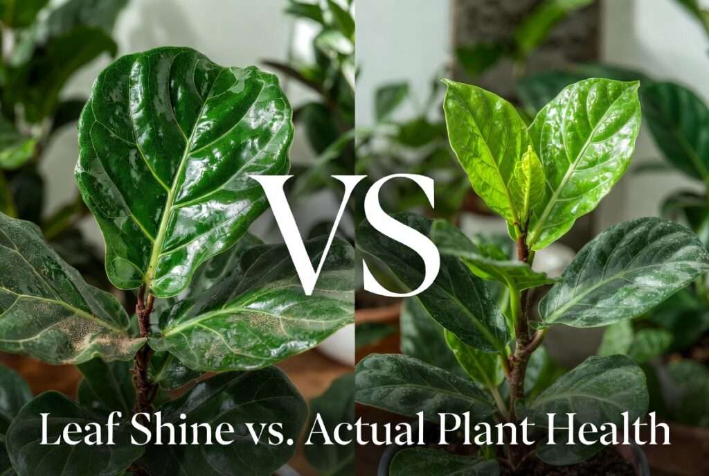 leaf-shine vs. actual plant health improvement