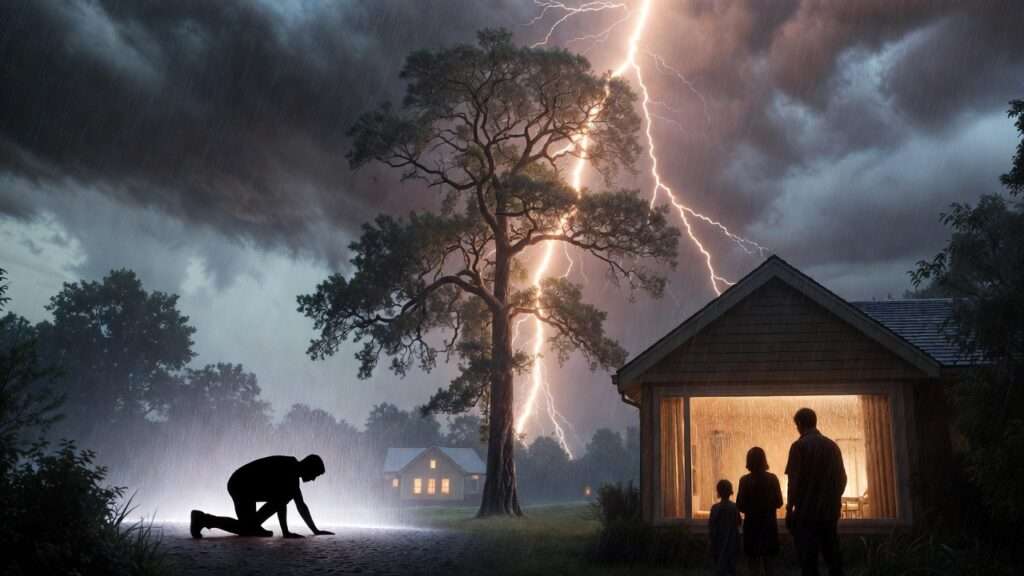 lightning safety around tall trees