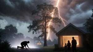 lightning safety around tall trees