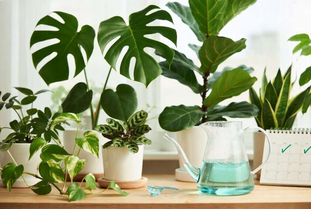 liquid fertilizer schedule for houseplants