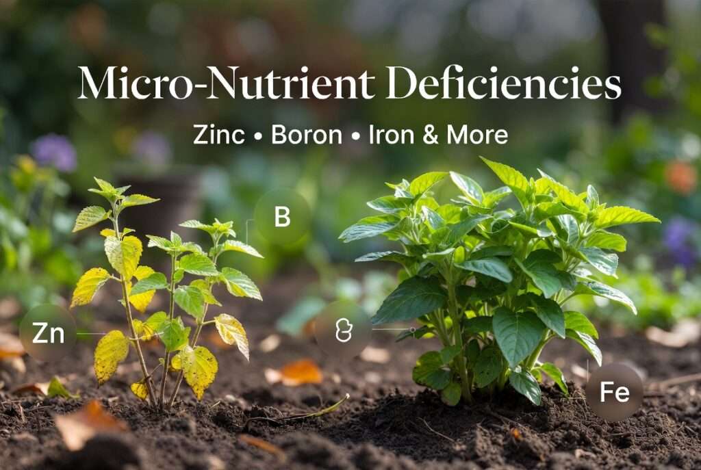 micro-nutrient deficiencies (zinc, boron, etc.)