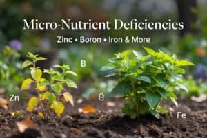 micro-nutrient deficiencies (zinc, boron, etc.)