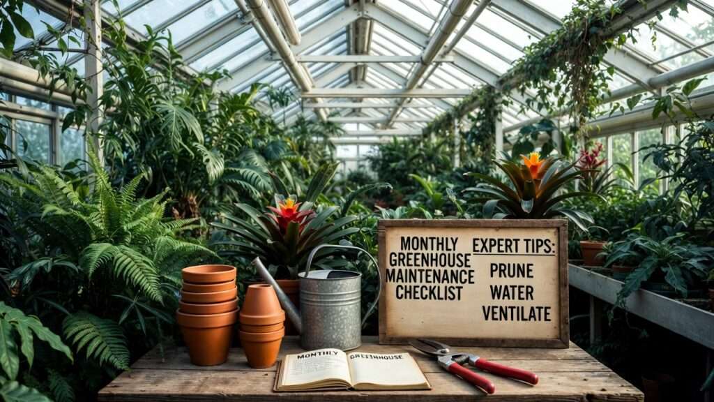 monthly greenhouse maintenance checklist