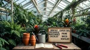 monthly greenhouse maintenance checklist