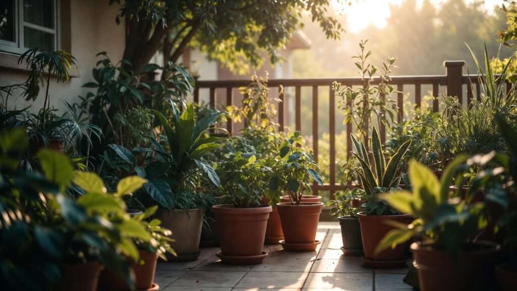 moving plants outdoors temporarily for extra sun